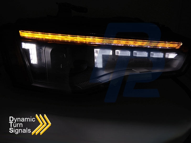 Xenon Headlights LED Black Sequential for Audi A5 2011–2016 - 4