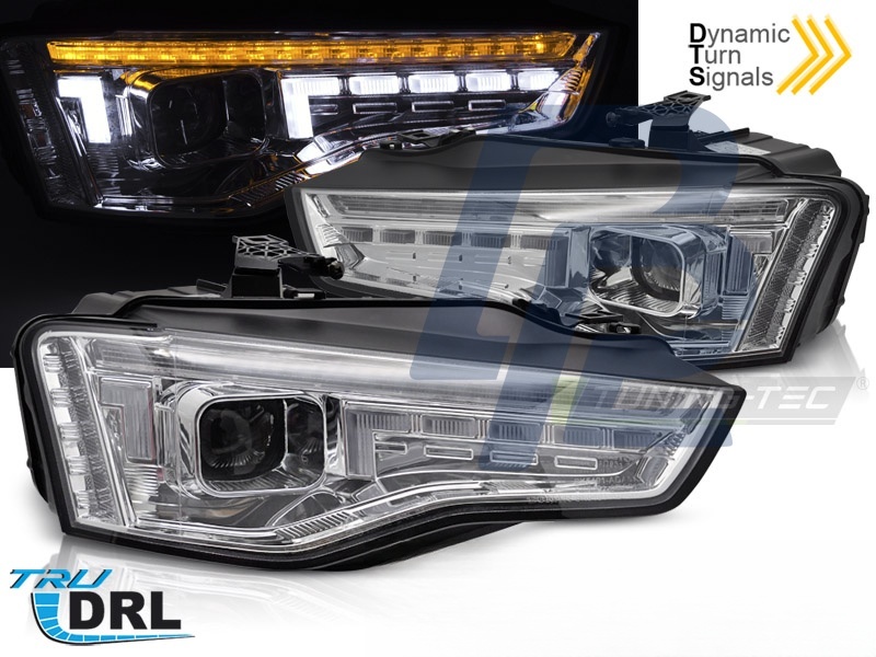 Xenon Headlights LED Chrome Sequential for Audi A5 2011–2016 - 5