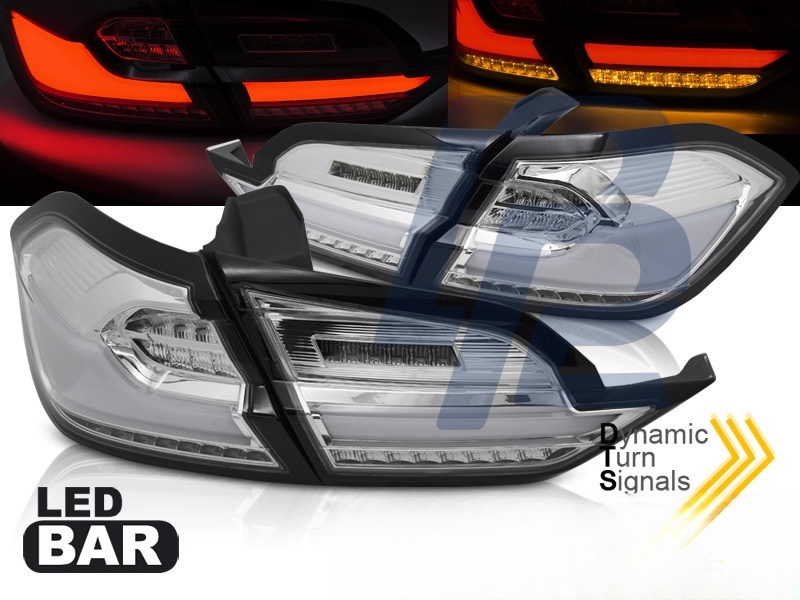 LED Tail Lights Chrome for Ford Fiesta MK8 2017–2021 Hatchback - 2