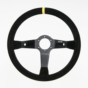 LTEC 3-SPOKE STEERING WHEEL BLACK SUEDE 90MM DISH 35CM