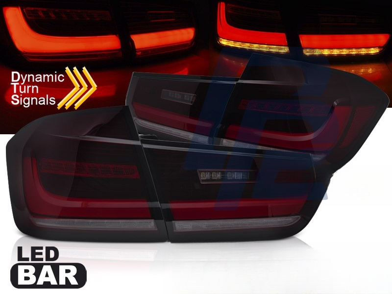 LED Bar Sequential Tail Lights Red/Smoked for BMW F30 2011–2018 - 2