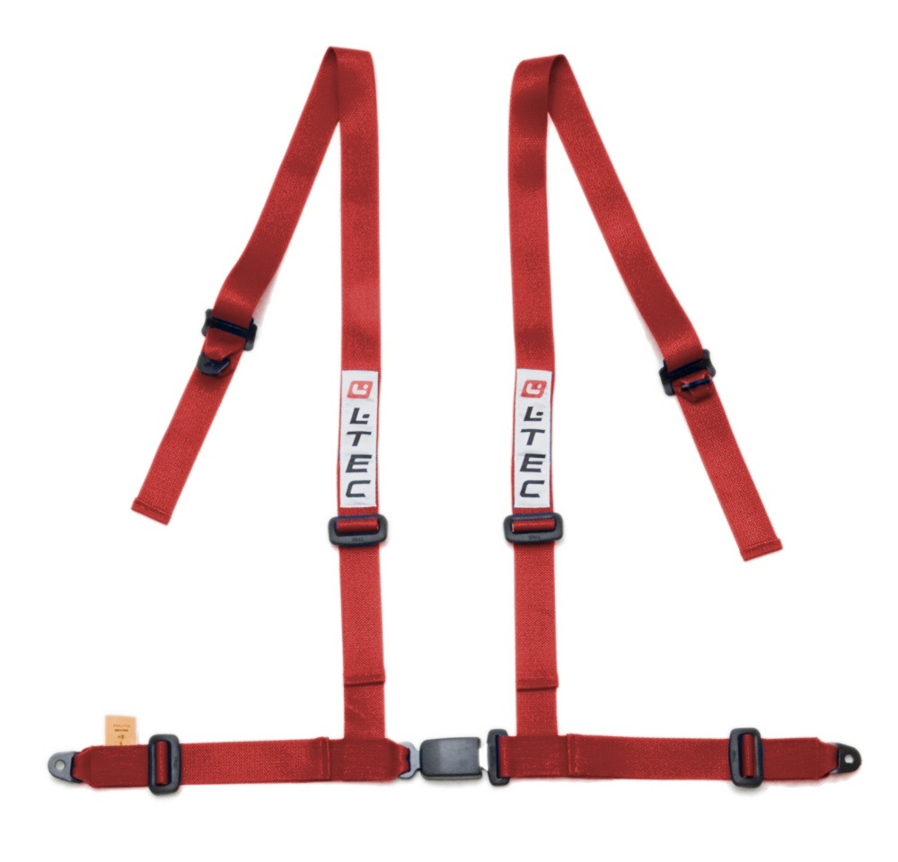 LTEC 4-POINT SEATBELT STREET 2 INCH RED