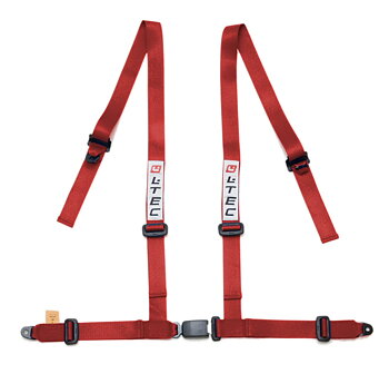 LTEC 4-POINT SEATBELT STREET 2 INCH RED