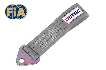LTEC TOW HOOK/STRAP 20CM GREY - FIA APPROVED