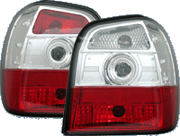 VW POLO 6N 95-99 TAILLIGHTS RED/CLEAR V1