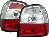 VW POLO 6N 95-99 TAILLIGHTS RED/CLEAR V1
