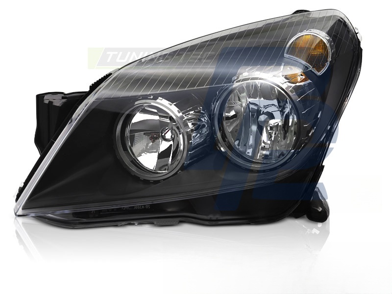 Headlight Black Left Side TYC for Opel Astra H 2004–2010 - 3