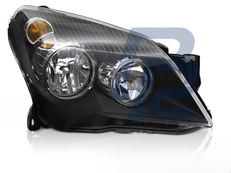 Headlight Black Right Side TYC for Opel Astra H 2004–2010 - 3