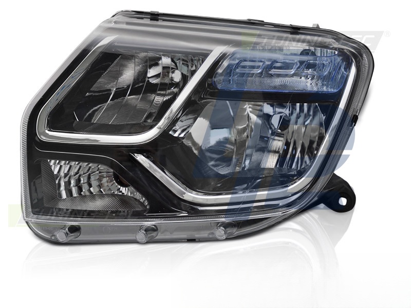 Headlight Black Left Side TYC for Dacia Duster 2013–2017 - 2