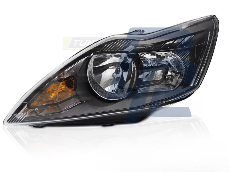 Headlight Black Left Side TYC for Ford Focus MK2 2008–2010 - 4
