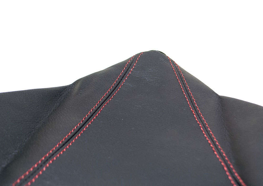 UNIVERSAL REAL LEATHER MUGEN STYLE RED STITCH SHIFT BOOT - 2