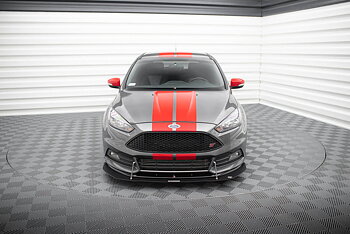 HYBRID FRONT SPLITTER V.1 SUITABLE FOR FORD FOCUS ST MK3 FL – MAXTON DESIGN