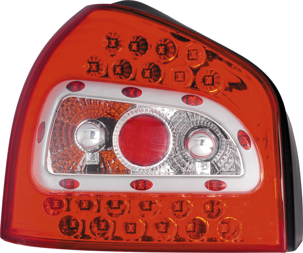 AUDI A3 97-03 RED/CLEAR LED TAILLIGHTS