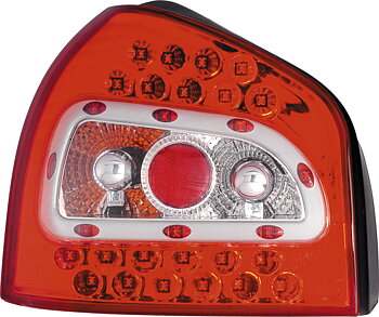 AUDI A3 97-03 RED/CLEAR LED TAILLIGHTS