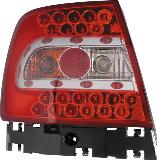 AUDI A4 SEDAN 95-00 RÖDA/KLARA LED BAKLAMPOR