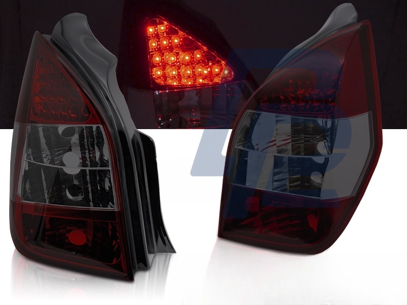 Tail Lights for Citroen C2 11.2003–2010 LED Red/Smoked - 2