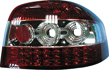 AUDI A3 03+ RED/CLEAR LED TAILLIGHTS