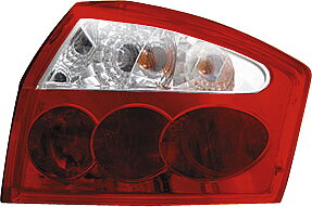 AUDI A4 SEDAN 01+ RED/CLEAR TAILLIGHTS