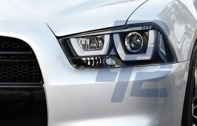 Headlights for Dodge Charger LX II 2011–2015 LED Black - 3