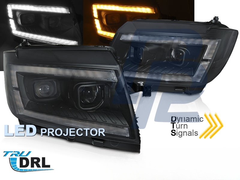 LED Tube Light Headlights Black DRL Sequential for VW Crafter II 2017– - 5