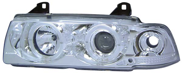 BMW 3 E36 2D CHROME 1-PIECE ANGELEYE HEADLIGHTS