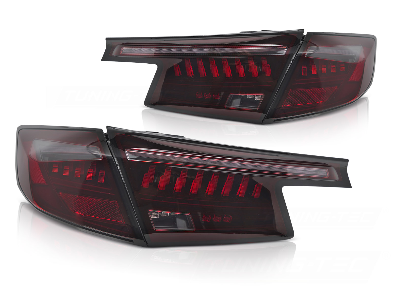 LED-BAKLYKTOR RÖD/TONAD TILL HONDA CIVIC XI 2021- HALVKOMBI