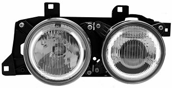 BMW 5 E34 88-95 WHITE ANGELEYE HEADLIGHTS