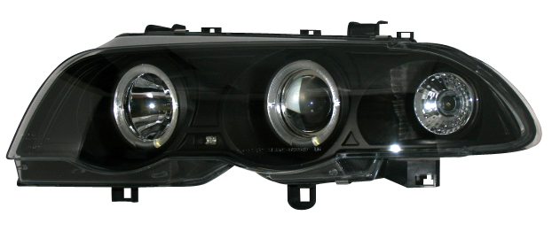 BMW 3 E46 4D 9/98-9/01 SVARTA 1-ST ANGELEYE STRÅLKASTARE