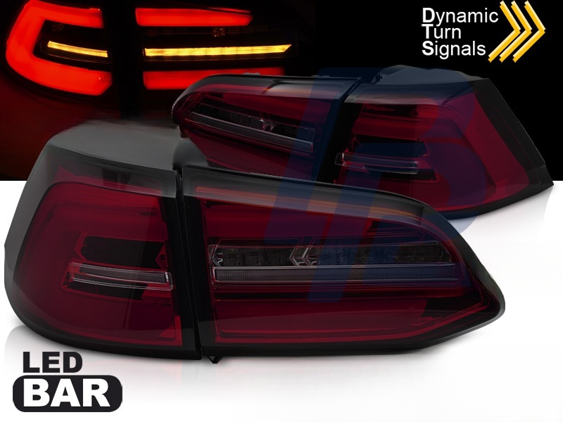 LED Tail Lights Red/Smoked Sequential for VW Golf 7 2013–2017 SW - 5