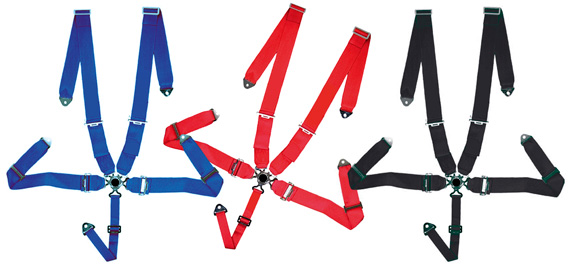 UNIVERSAL 5-POINT RACE HARNESS/BELT 3 INCH BLUE + E-MARK - 2