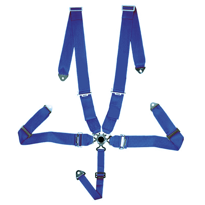UNIVERSAL 5-POINT RACE HARNESS/BELT 3 INCH BLUE + E-MARK