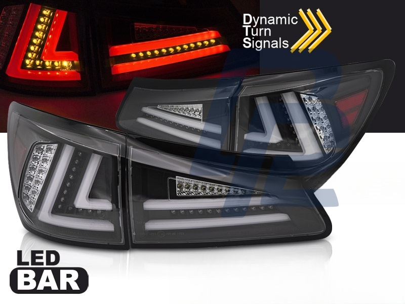 LED Tail Lights Black LED Sql for Lexus IS II 2006–2013 - 6
