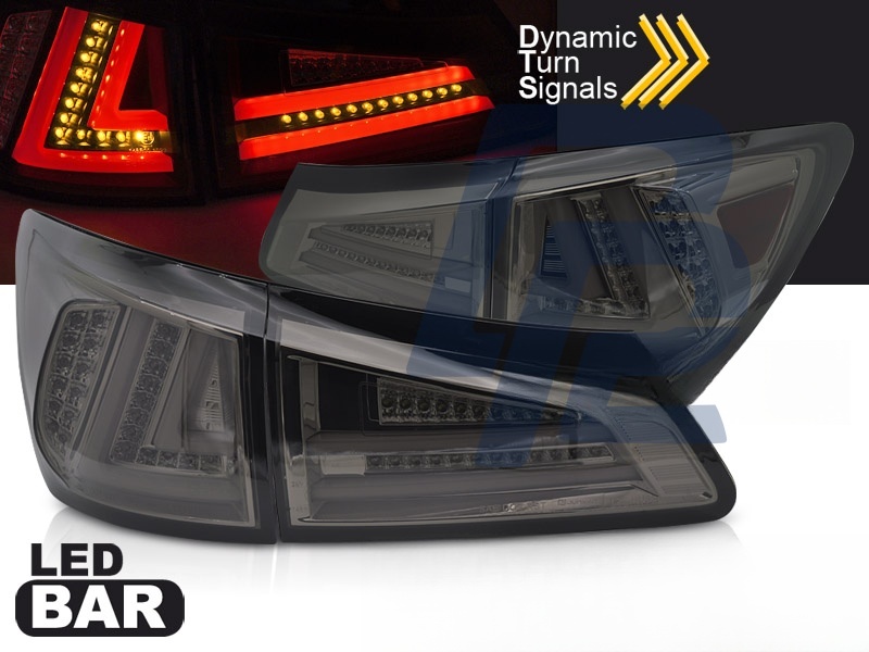 LED Tail Lights Smoked LED Sql for Lexus IS II 2006–2013 - 5