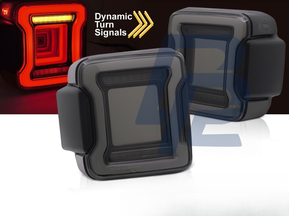 Tail Lights for Jeep Wrangler Jl 2018–2023 LED Smoked - 3