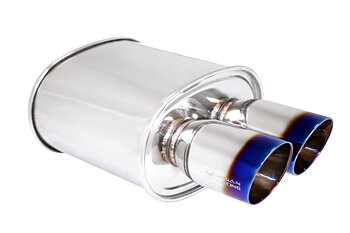 M-VO 2.5 INCH INLET MEGAN RACING UNIVERSAL MUFFLER BURNT TIP