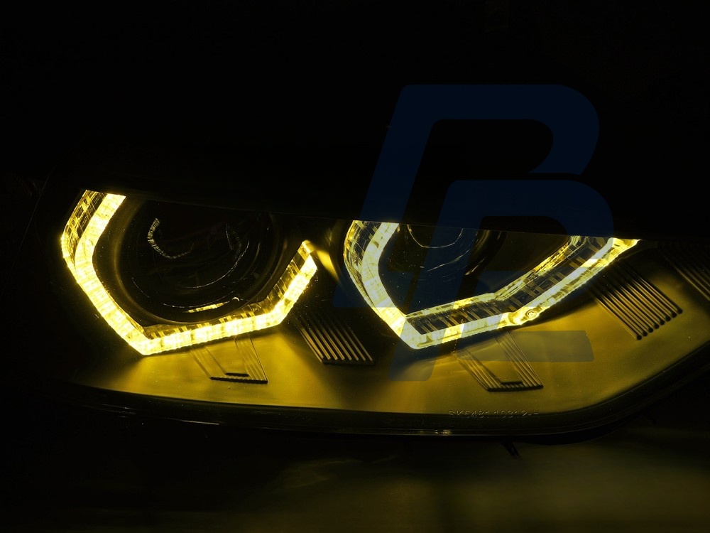Angel Eyes Headlights Yellow LED DRL Chrome for BMW F30/F31 2011–2015 - 5