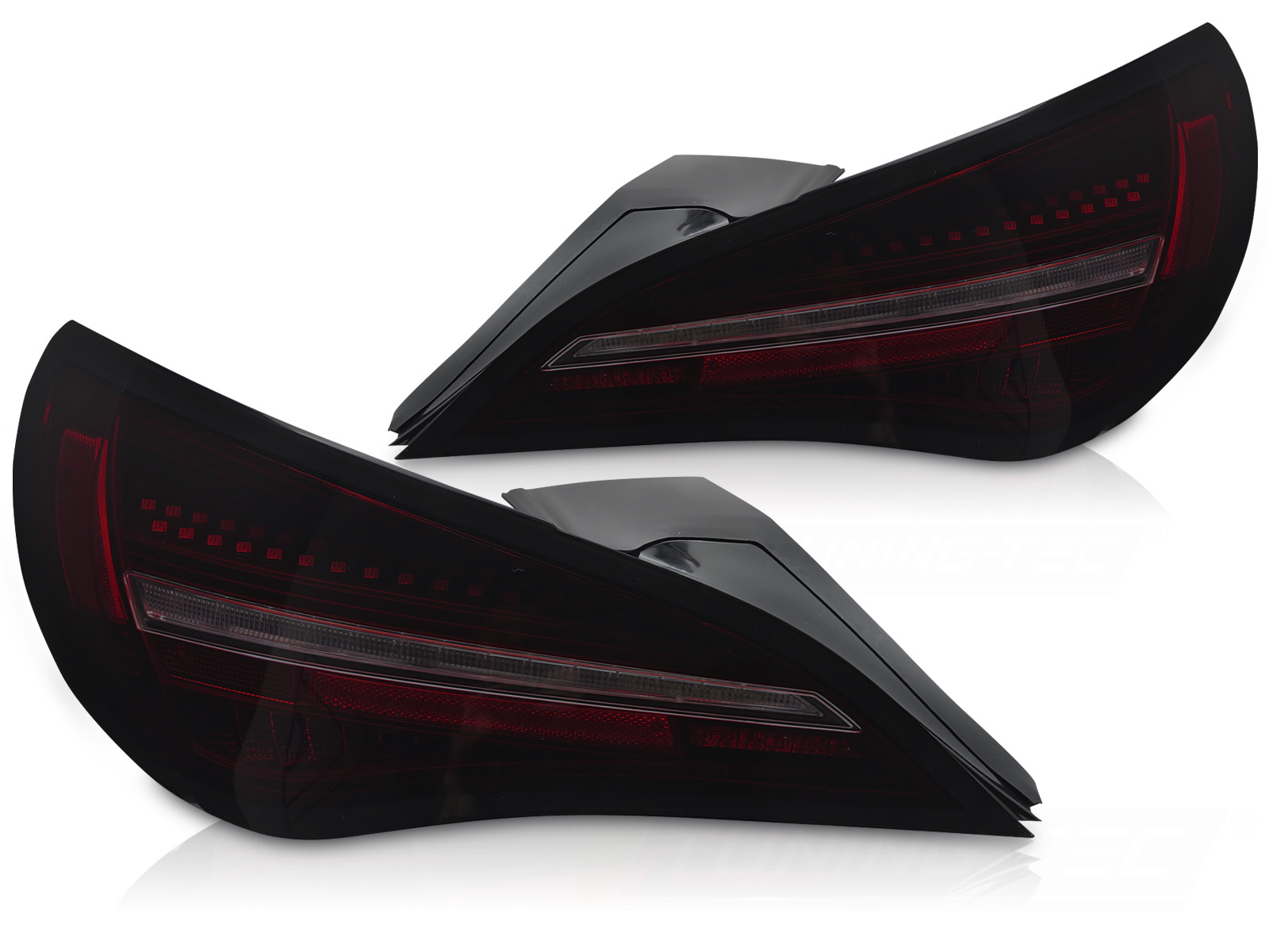 LED-BAKLYKTOR SEQ SVART RÖD/TONAD TILL MERCEDES CLA C117 2013-2019 / X117 2014-2019 OE LED