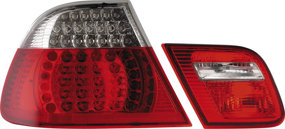 BMW 3 E46 2D 99-02 RÖDA/KLARA LED BAKLAMPOR
