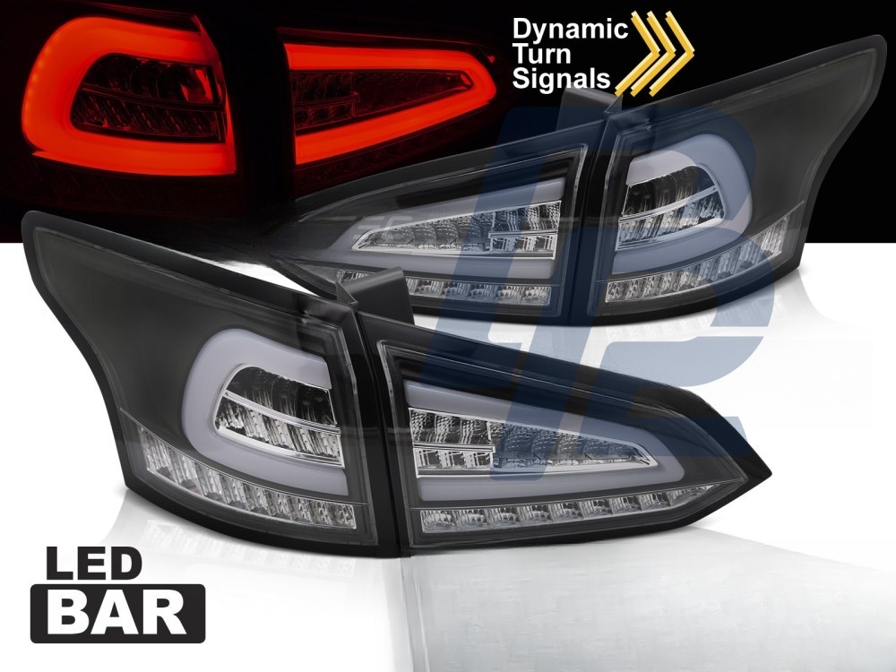 LED Tail Lights Black Sequential for Ford Focus Mk 3 SW 2011–2018 - 4