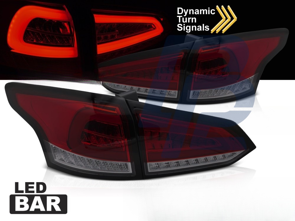 LED Tail Lights Red/Smoked Sequential for Ford Focus Mk 3 SW 2011–2018 - 4