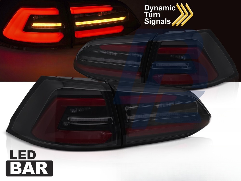 LED Tail Lights Black/Smoked W/Red Sequential for VW Golf 7 2013–2017 SW - 5