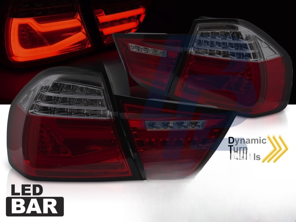 LED Bar Tail Lights Red/Smoked Sequential for BMW E90 2009–2011 - 4
