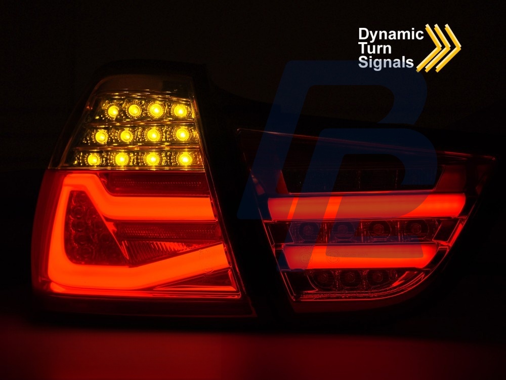 LED Bar Tail Lights Red/Clear Sequential for BMW E90 2009–2011 - 2