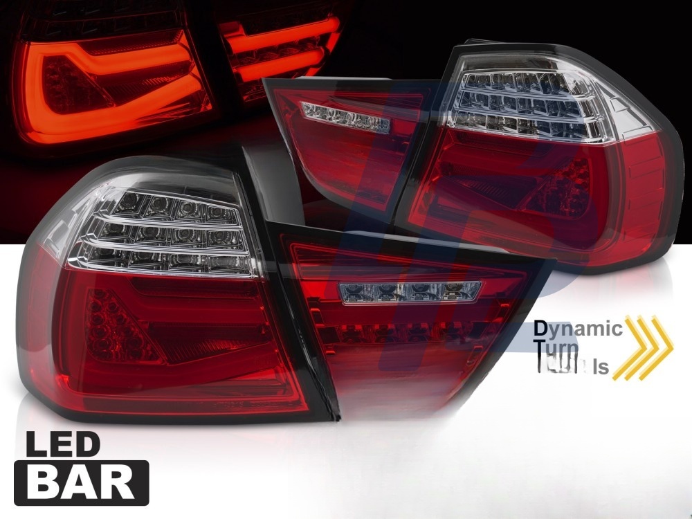 LED Bar Tail Lights Red/Clear Sequential for BMW E90 2009–2011 - 3