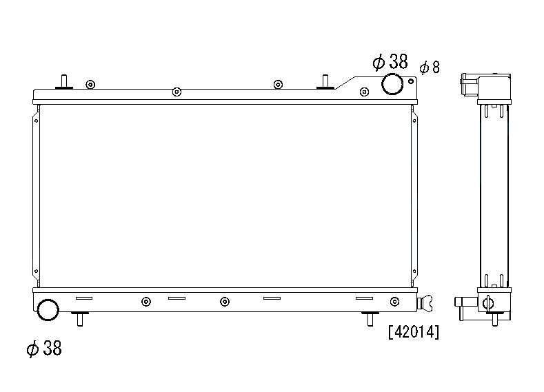 SUBARU FORESTER 98+ GF-SF5 EJ20 KOYO ALU RADIATOR 53MM - bluepower.se