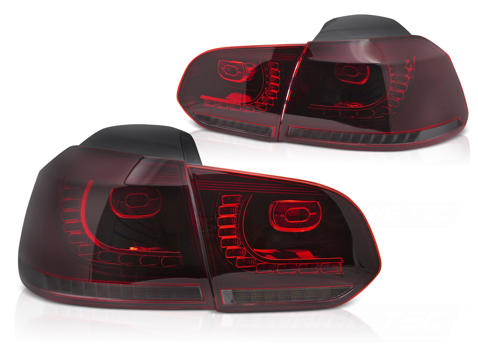 LED-BAKLYKTOR RÖD/TONAD SEQ TILL VW GOLF 6 2008-2013