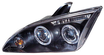 FORD FOCUS II 05+ SVARTA ANGELEYE STRÅLKASTARE