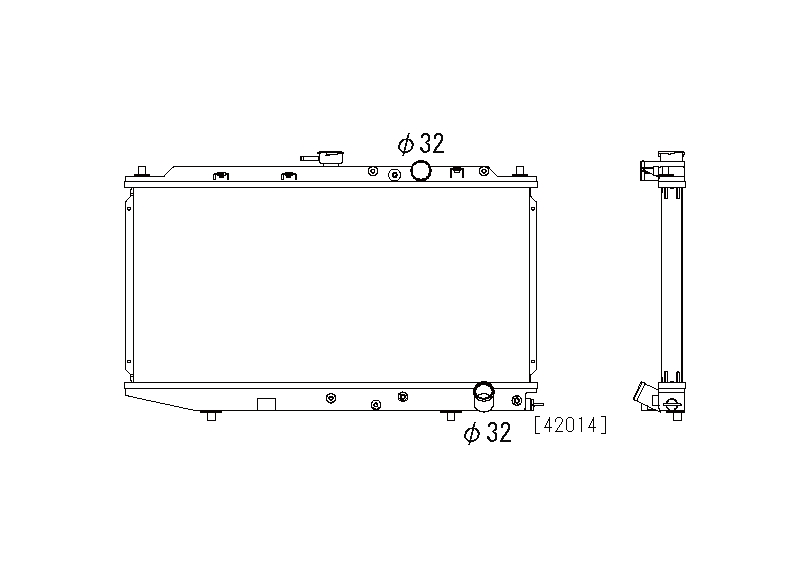 HONDA CIVIC/CRX 88-91 1.3/1.4/1.5/1.6 KOYO ALU RADIATOR 36MM - 2