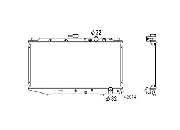 HONDA CIVIC/CRX 88-91 1.3/1.4/1.5/1.6 KOYO ALU RADIATOR 36MM