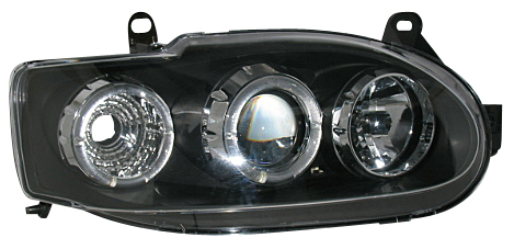 FORD ESCORT MK6 95+ BLACK ANGELEYE HEADLIGHTS